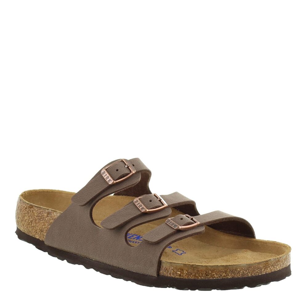 Birkenstock Women's Florida Soft Footbed Mocha Birkibuc, Brown, Size 40EU